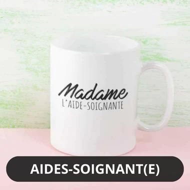 Mug madame l'aide-soignante - cadeau femme pour aide-soignante humour