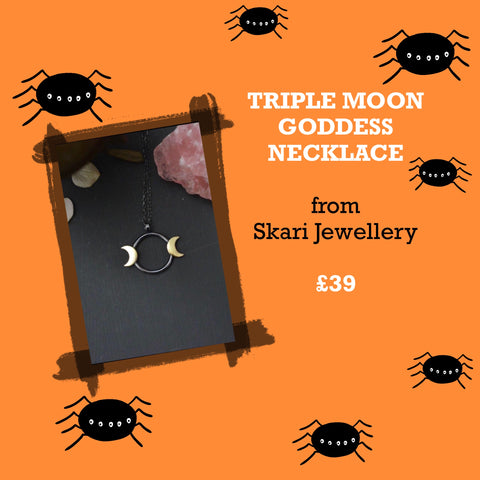 Triple Moon Goddess Necklace Skari Jewellery