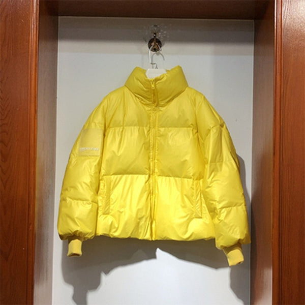 Bright Short Puffer Jacket with Padding – Aesthetic Clothing UK