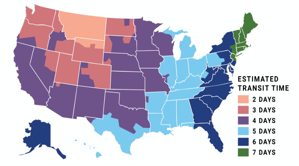 estimated transit time map