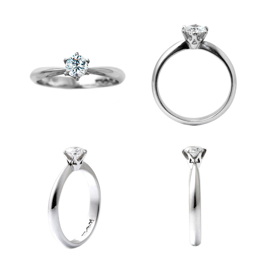 ティファニータイプデザインの婚約指輪
