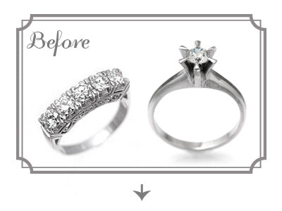 古い婚約指輪や古いダイヤモンドジュエリー