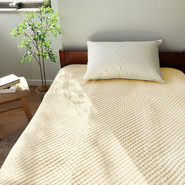 新品日本製　麻混枕カバー吸水性通気性に優れさらさら麻綿生地枕カバーシンプル生成り