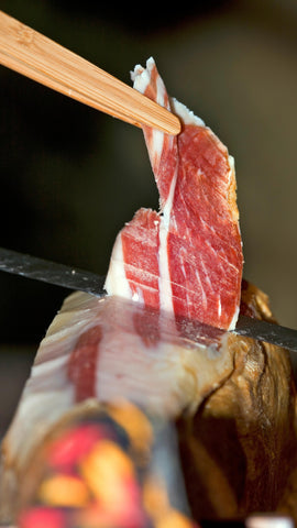 cerveza con jamón iberico