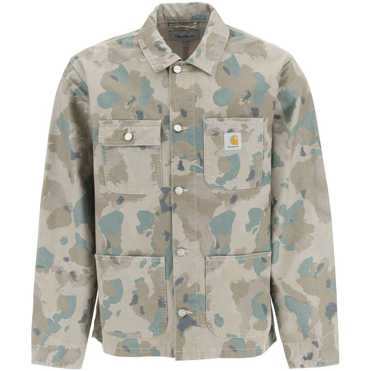 Carhartt wip michigan jacket in camouflage drill