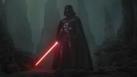 Darth Vader and his red lightsaber