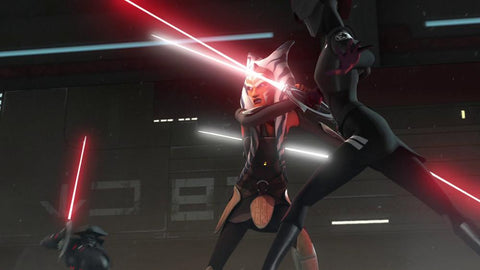 ahsoka tano fight with enemies