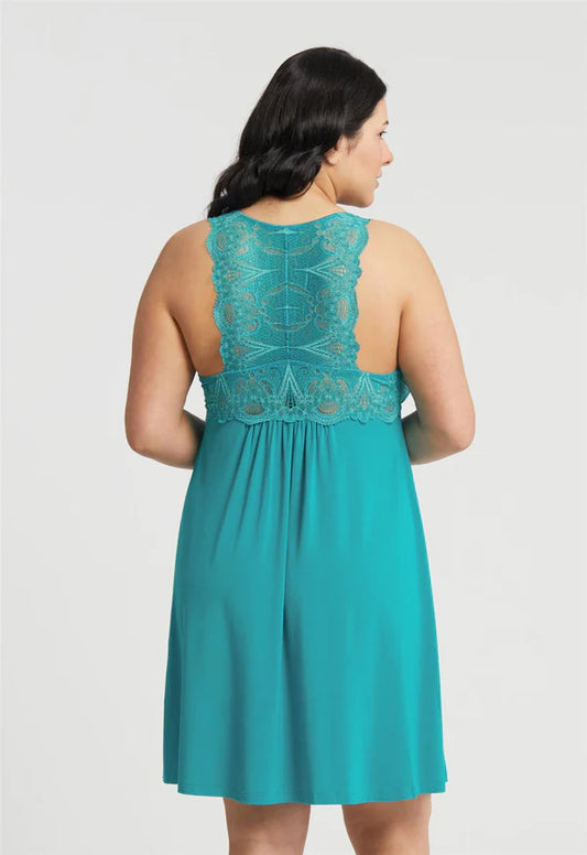 Montelle Bust Support Chemise in Gemstone Blue/Heaven FINAL SALE (40% Off)  - Busted Bra Shop