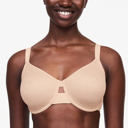 Chantelle Alto Half Cup Memory Foam TShirt Bra: Black - Chantilly