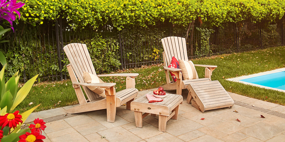 Teak garden furniture