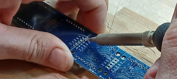 Soldering the LED displays connections