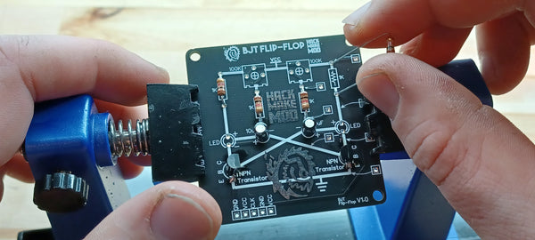 Inserting the last 100K Ohm resistor into the Flip Flop Circuit