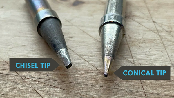 comparing conical and chisel soldering tips
