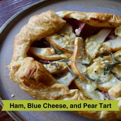 Leftover Ham Tart with Blue Cheese and Pear