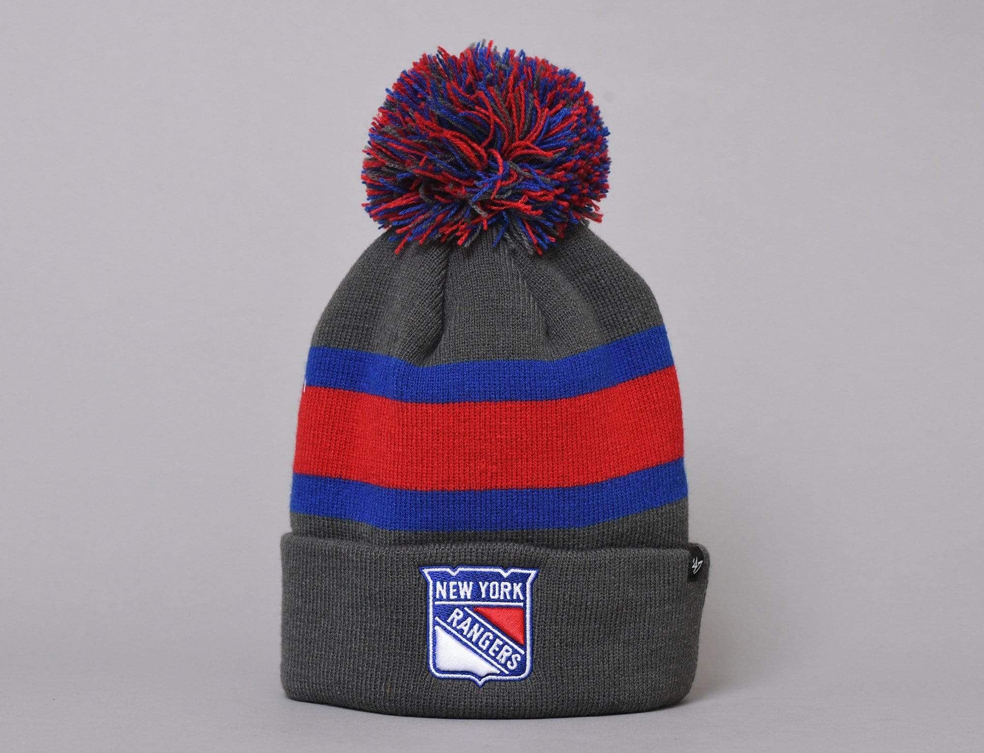 Beanie Bobble 47 Breakaway Cuff Knit New York Rangers Charcoal Beanie 47 Bobble Beanie / Black / One Size