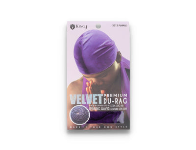 King J Premium Velvet Durag Purple