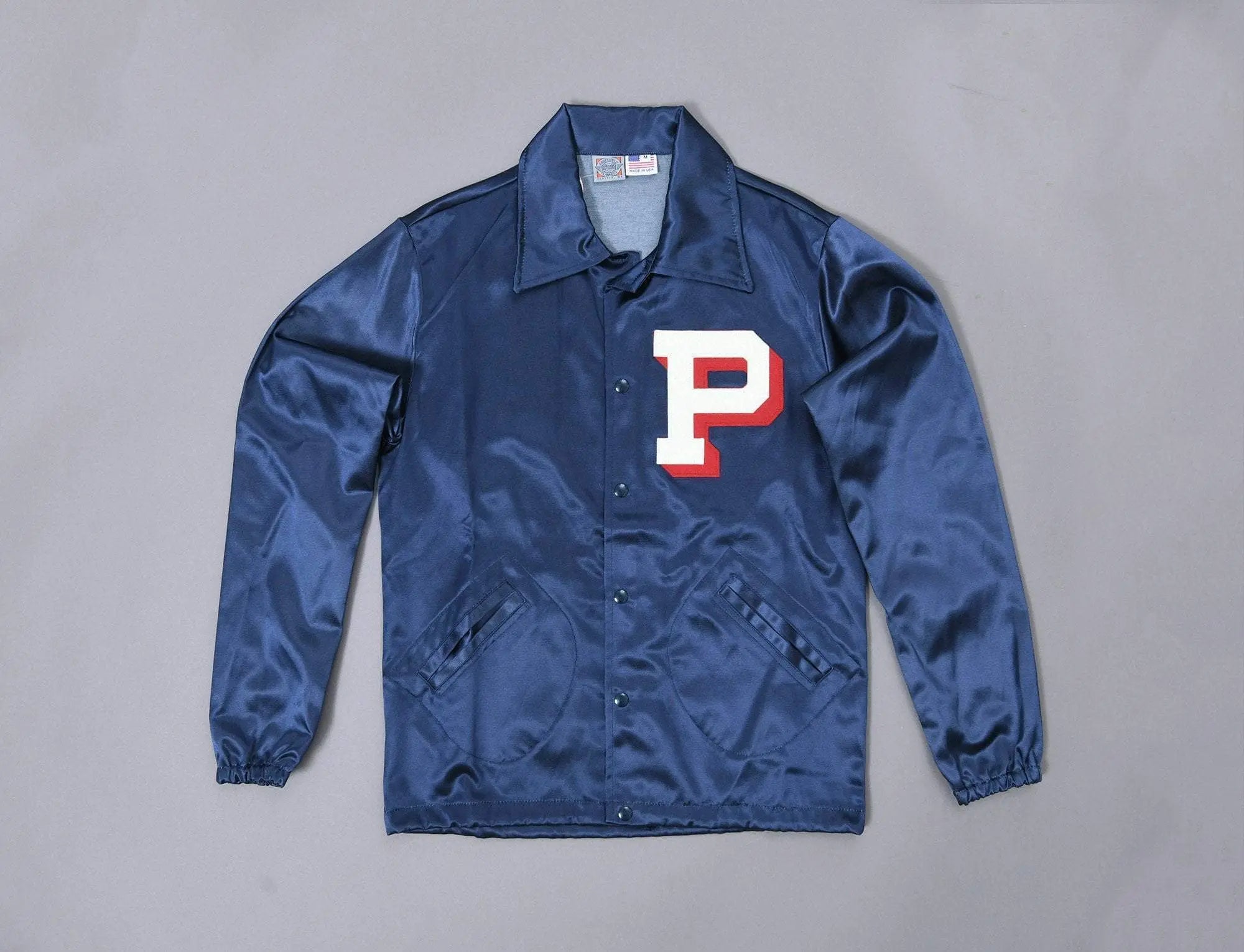 Clothing Jacket Ebbets Vintage Satin Jacket Portland Beavers Pacific Coast League Navy Ebbets Field Flannels