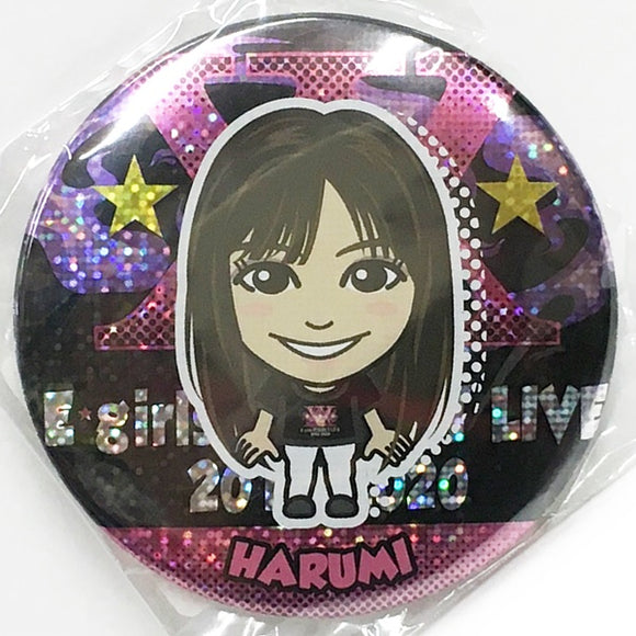 【中古/未開封】E-girls　佐藤晴美　缶バッジ　75ｍｍ　PERFECT LIVE 2011→2020 ツアーTシャツ ver.  (プチキャラ)【kak-361-S2405】