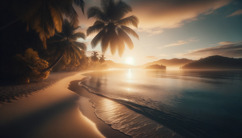 fijian beach at sunrise