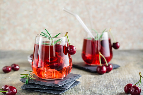 Cherry seltzer kava mocktail