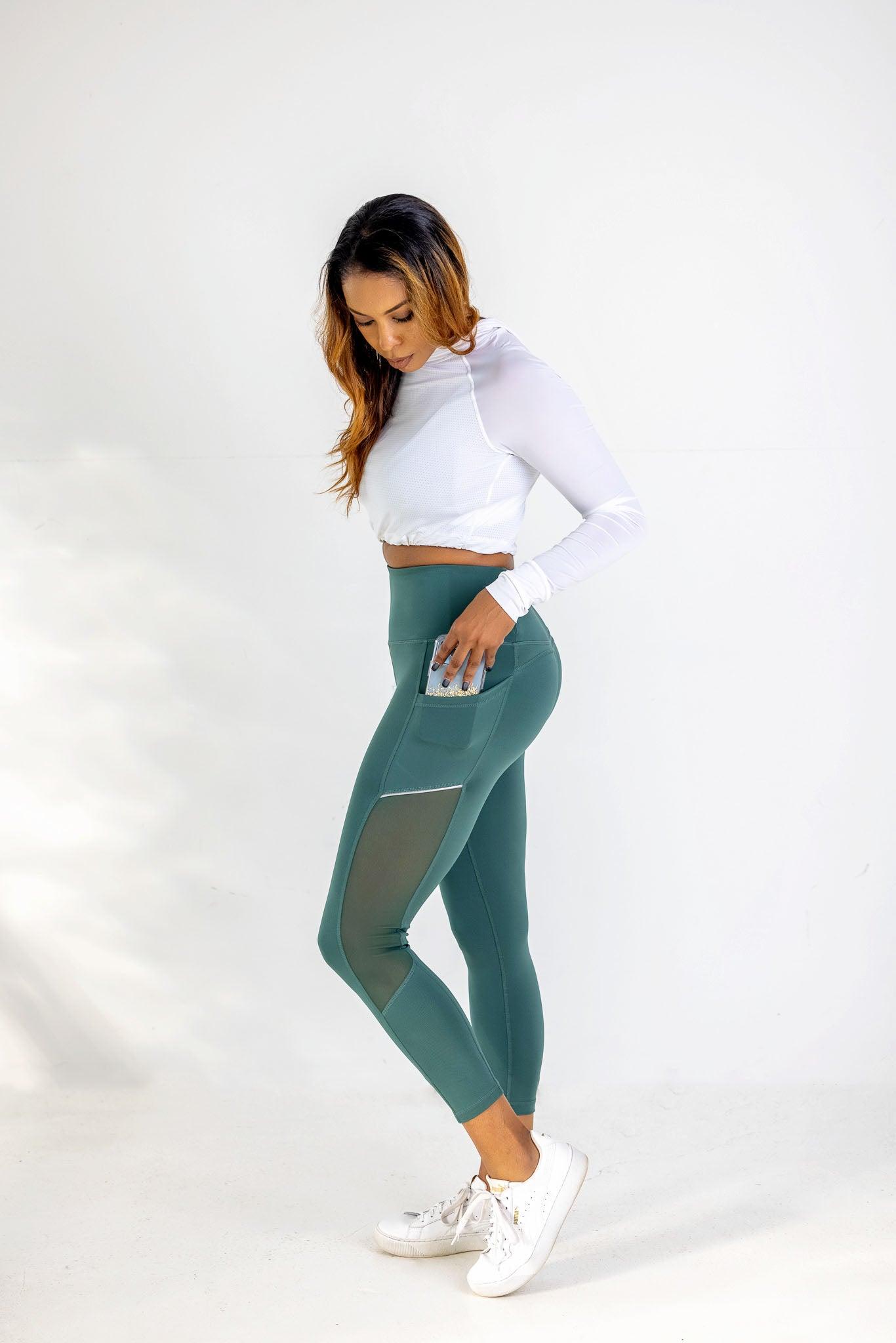 Honeycomb Leggings - Silver – Amira Fit