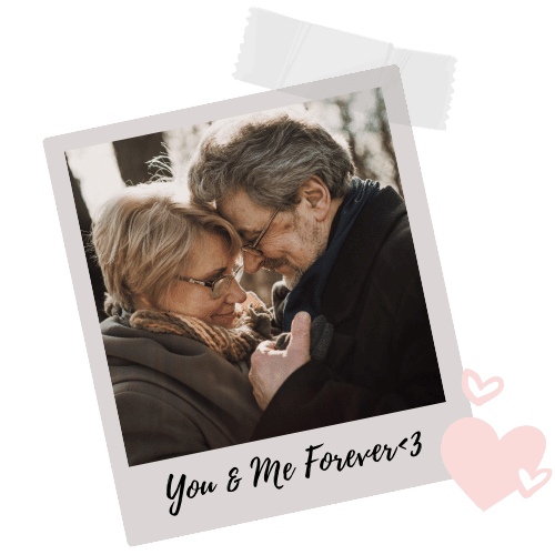 Elderly Couple holding hands on anniversary