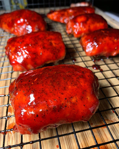 Competition Chicken Thighs Seasoned with Australian Rub Oz Dirt | AUSSIEQ BBQ