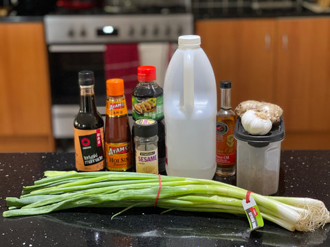 ingredients for teriyaki salmon