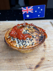 The questions is. To sauce or not to sauce on a meat pie?