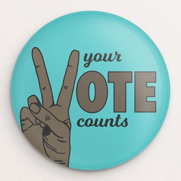 your vote counts button