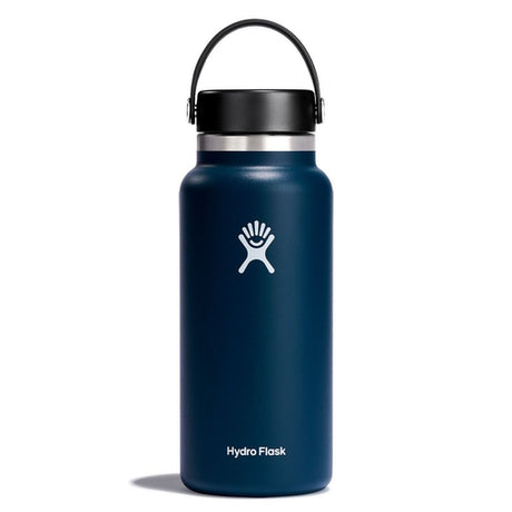 Hydro Flask 32 oz Special Edition WATER BOTTLE w FLEX Boot STRAW Lid BASIN  Blue