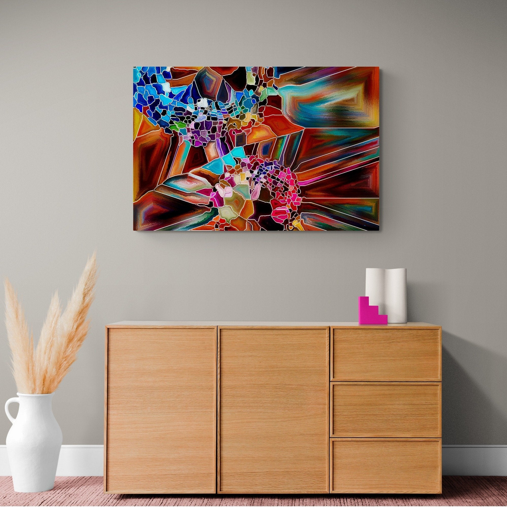 Foto Canvas painting - Abstraction, Colorful slides (shapes) - Gallart.pl