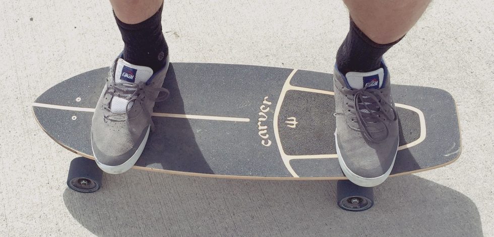 Foot position on a Surf Skateboard