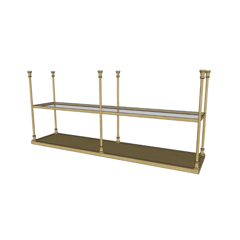 Double Ceiling Mount Shelf Two Tier Fittings Metal Collection