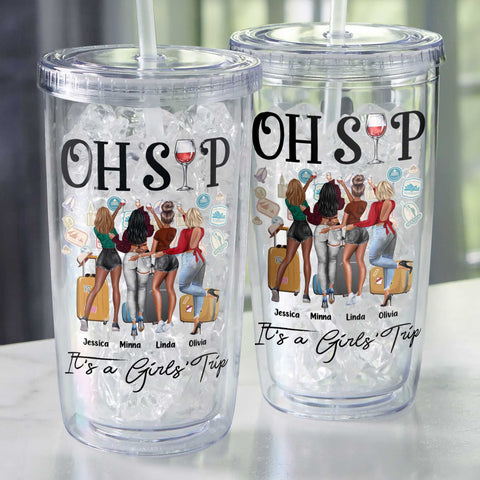 Custom personalized acrylic tumbler party favors for Bar and Bat