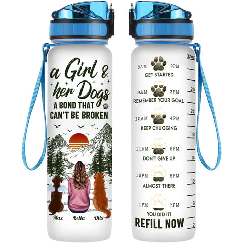 Drink Some Water Girl - Personalized Water Bottle With Time Marker - B –  Macorner