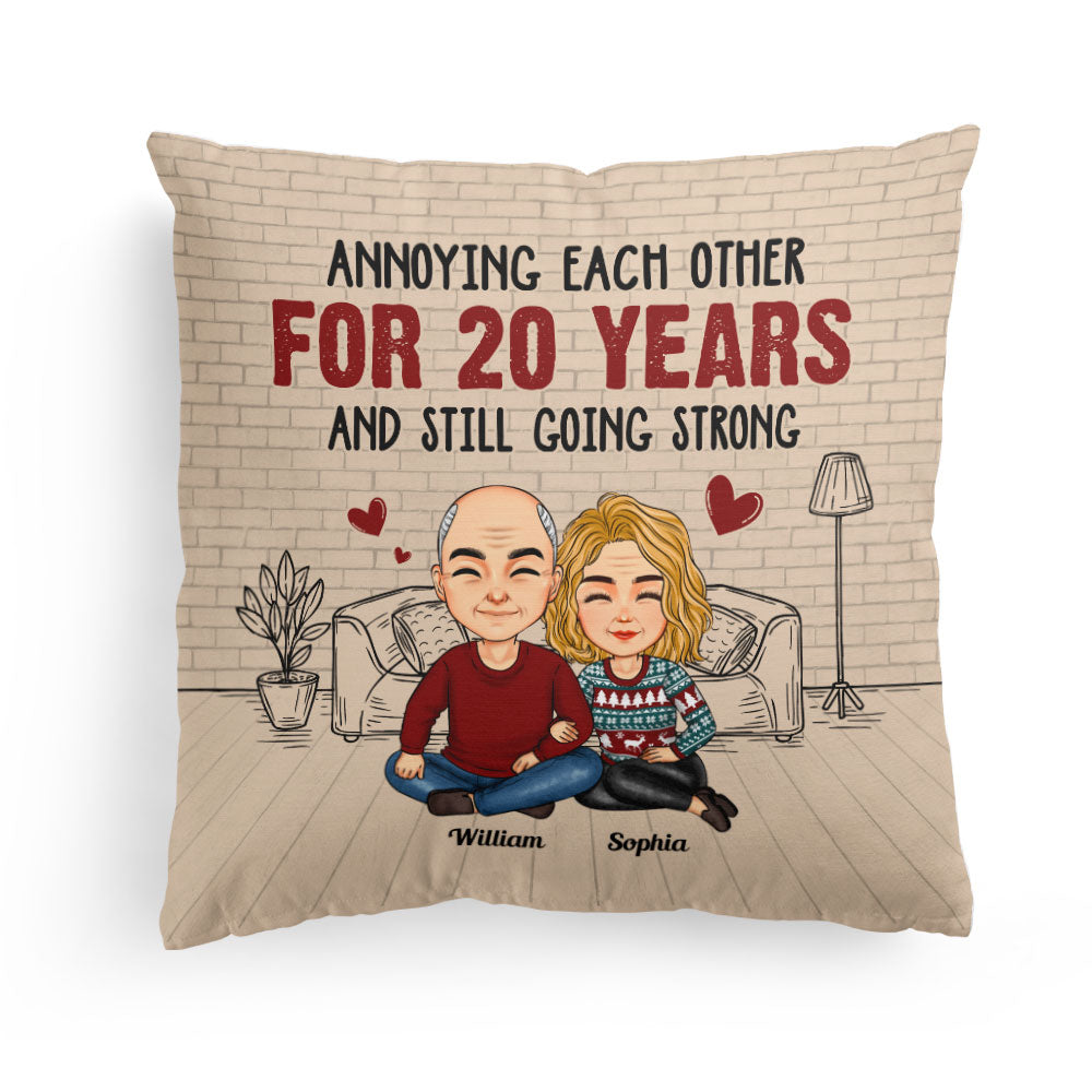 Annoying Each Other For Many Years - Personalized Pillow -  Anniversary Gift For Couples, Husband Wife