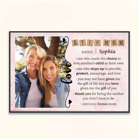Gifts For Bonus Mom, Birthday Gifts For Step Mom From Step Daughter Son,  Mother's Day Christmas Thanksgiving Present For Mom Stepmom Gift Idea,  Thank You Bonus Mom Acrylic Decoration Sign/ - Wedding
