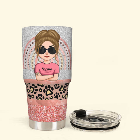 Pink Girly Tumbler Pink Leopard Print Tumbler Personalized 