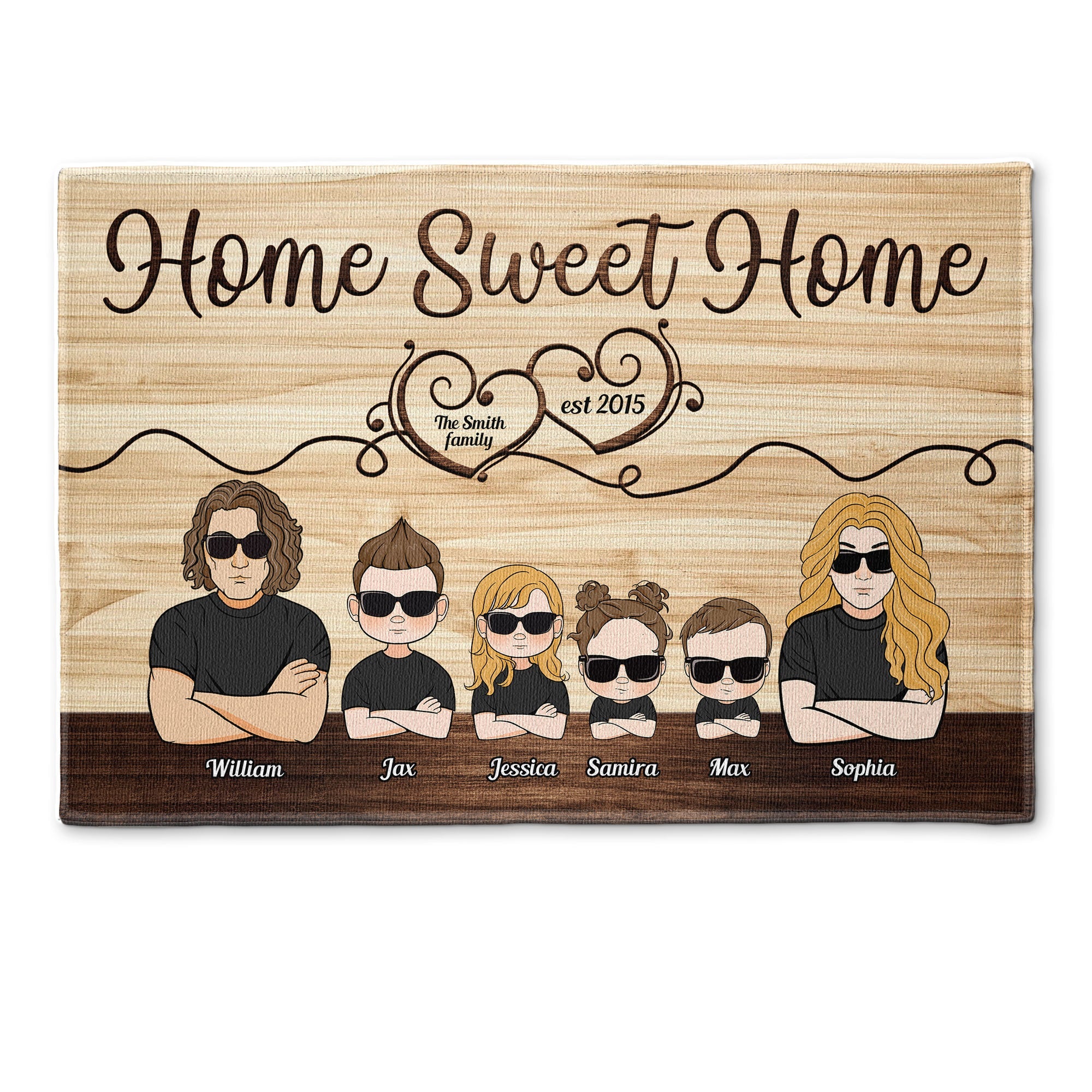 Image of Home Sweet Home - Personalized Doormat - Home Decor Gift For Husband, Wife, Parents - Christmas Decoration