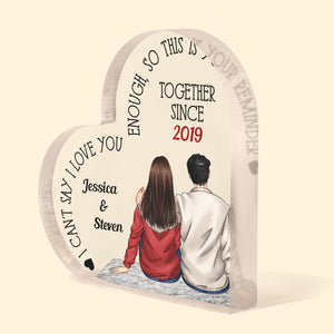 Together Since - Couple Personalized Custom Heart Shaped Acrylic