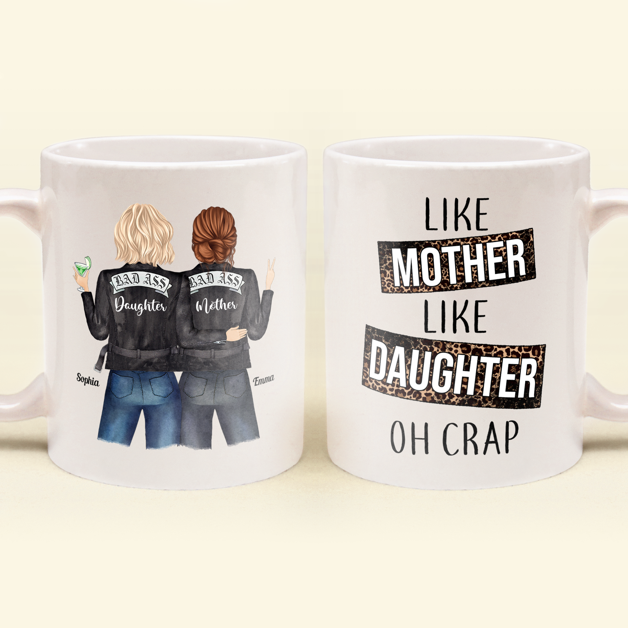 Like Mother Like Daughter Oh Crap Mug - Personalized Mug Gift For Mother &  Daughters