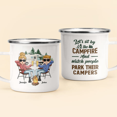Husband And Wife Camping Partners For Life - Personalized Enamel Mug –  Macorner