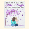 Mother &amp; Daughters Forever Linked Together Purple Tree - Personalized Blanket - Mother&#39;s Day Gift For Mama, Mom, Mother
