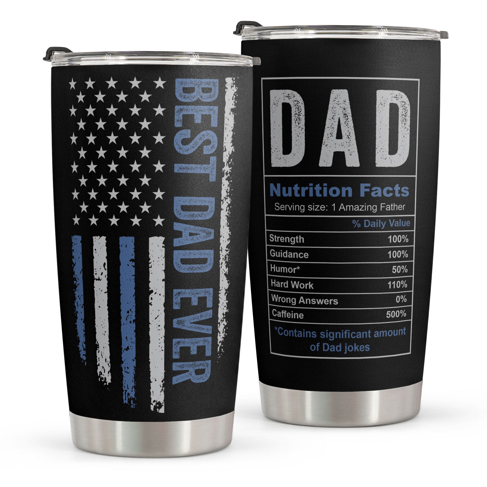 Image of Best Dad Ever - Tumbler Cup - Birthday Gift For Dad - Gift From Daughters, Sons