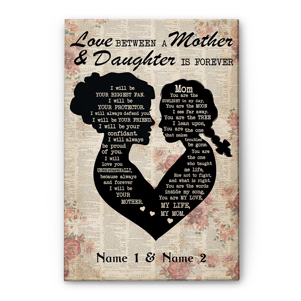 Love Between A Mother &amp; Daughter Is Forever Canvas &amp; Poster-Macorner