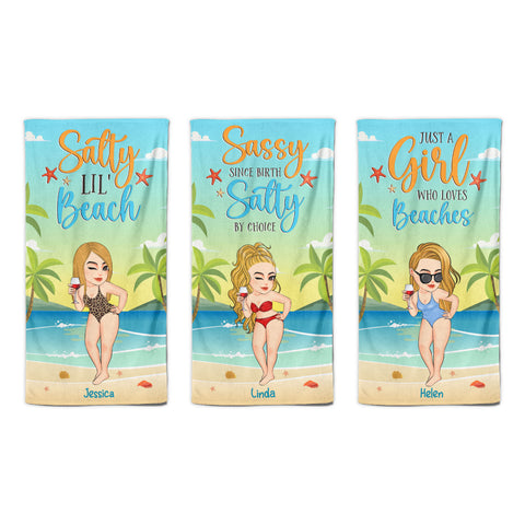 Mermaid Custom Wine Tumbler Salty Lil Beaches Personalized Best Friend Gift