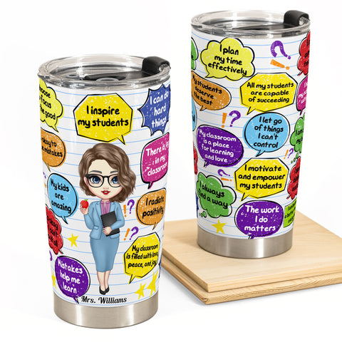 Teacher Nutrition Facts - Personalized Tumbler Cup – Macorner