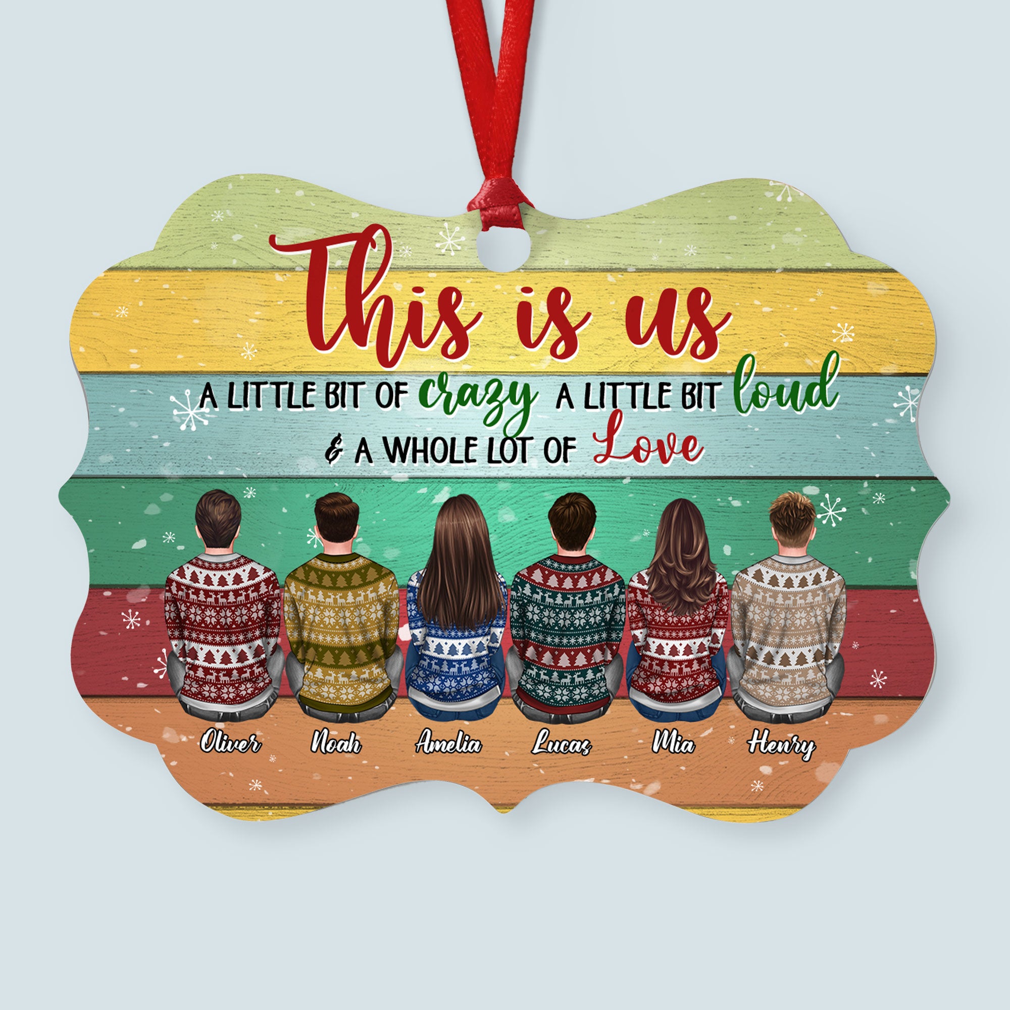 A Whole Lot Of Love - Personalized Aluminum Ornament - Christmas Gift –  Macorner