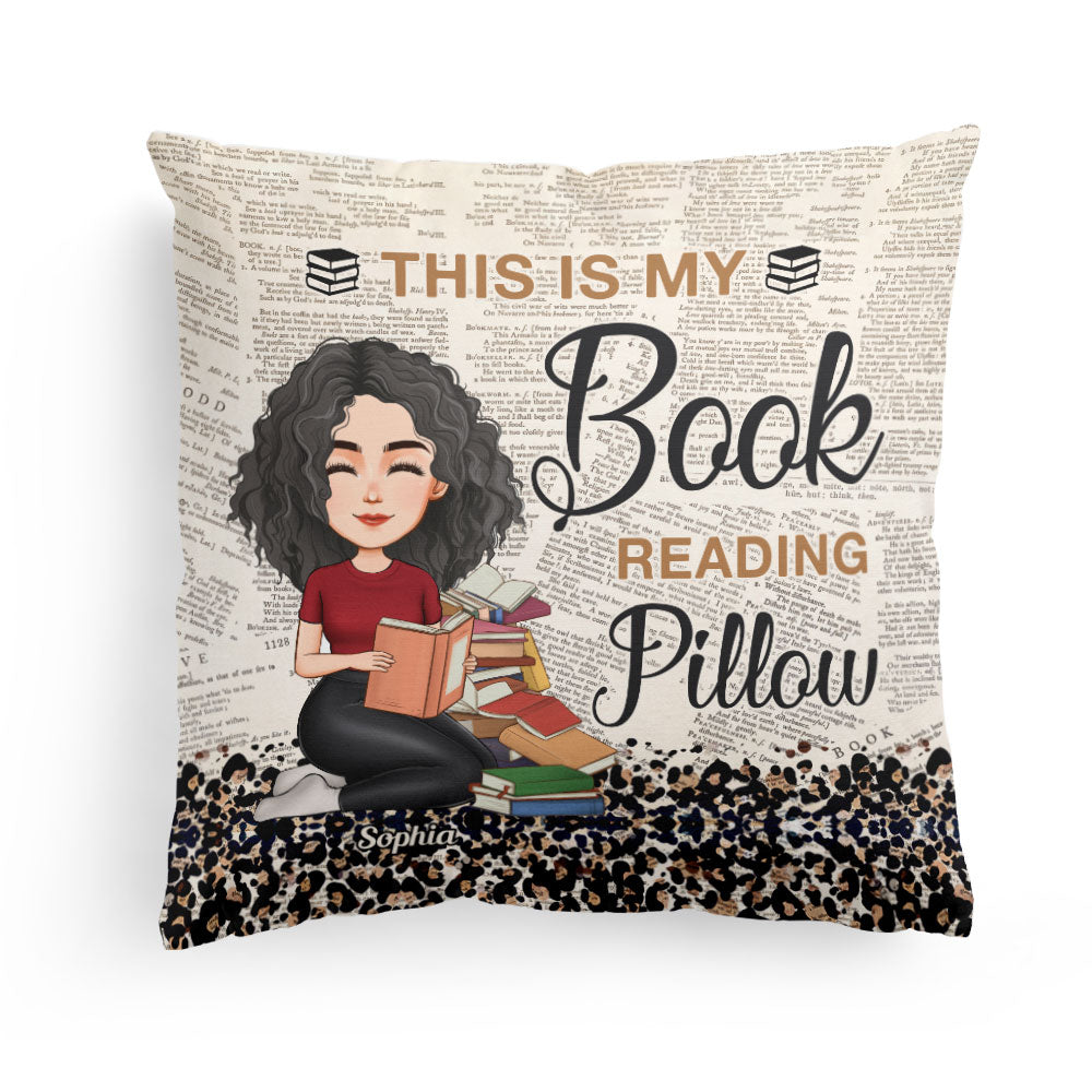 This Is My Book Reading Pillow Personalized Pillow Birthday